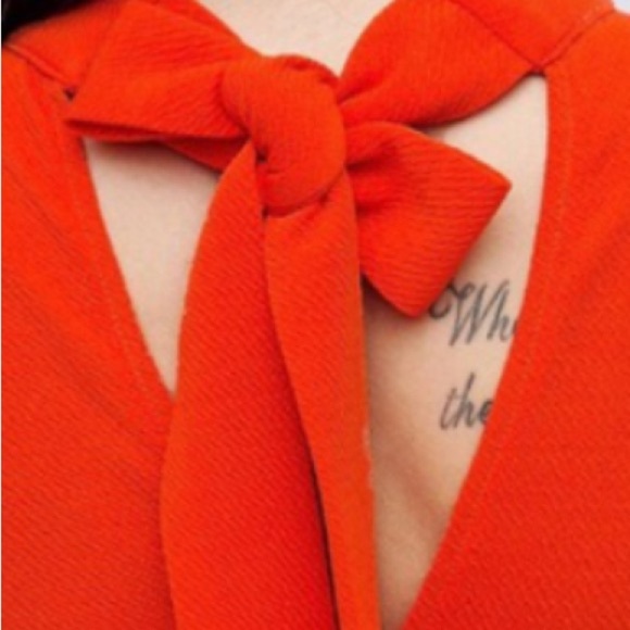 AX Paris Vibrant Orange Bell Sleeve Mini Dress Size 8 - Picture 3 of 16